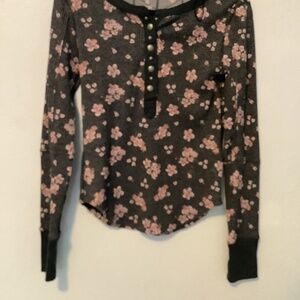 Free people scoop neck henley